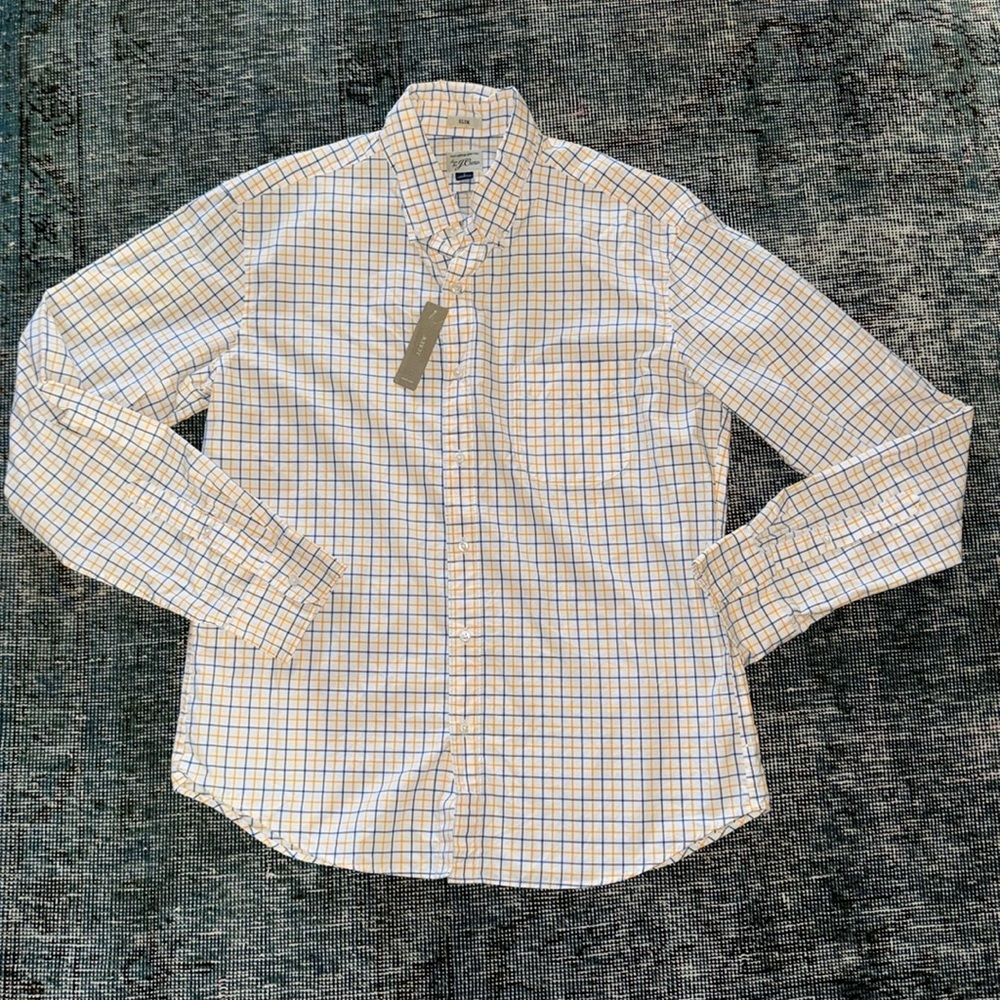 J. Crew 100% Cotton Shirting Button Down Plaid Shirt ✨Brand New✨